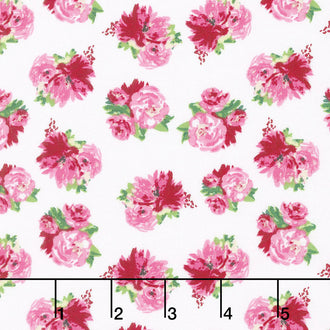 Berkshire Garden - Floral White Yardage