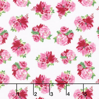 Berkshire Garden - Floral White Yardage