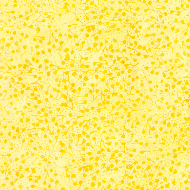 Tranquil Batiks - Berries Yellow Parchment Yardage Primary Image