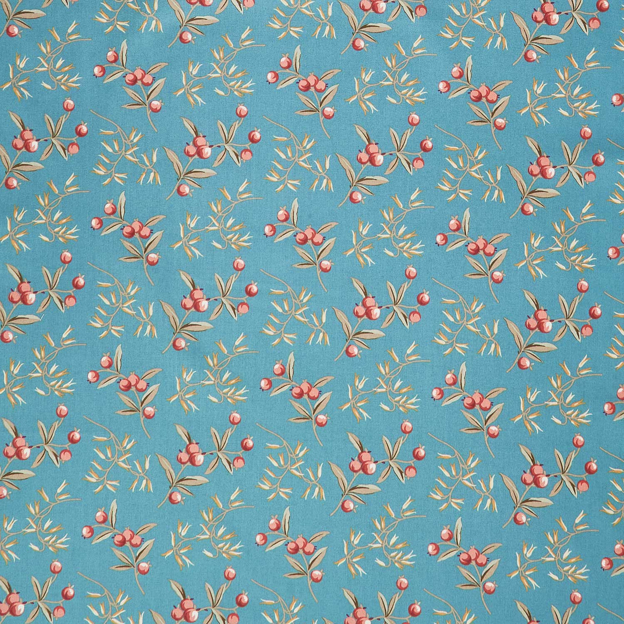 Dahlia - Coralberry Sage Yardage