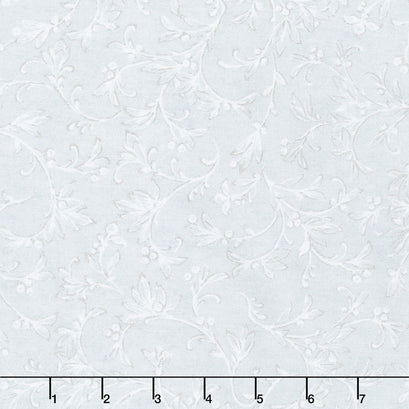 Winter White 3 - Winter Branches Sky Metallic Yardage
