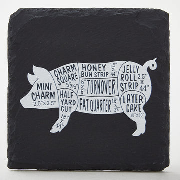 Missouri Star Animal Fabric Cuts Slate Coaster Set