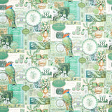 Curated in Color - Collage Green Yardage Primary Image