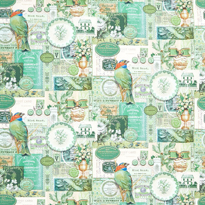 Curated in Color - Collage Green Yardage