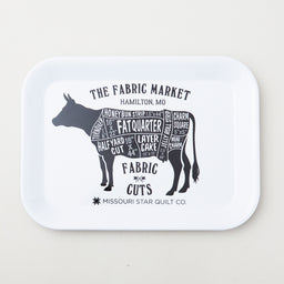 Missouri Star 11 x 14" Melamine Fabric Cuts Cow Tray