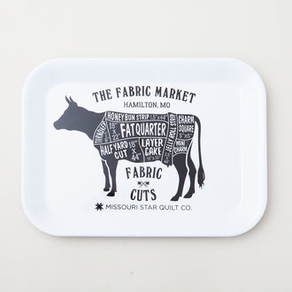 Missouri Star 11 x 14" Melamine Fabric Cuts Cow Tray