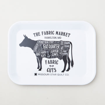 Missouri Star 11 x 14" Melamine Fabric Cuts Cow Tray