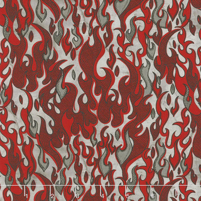 Thin Red Line - Flames Red Yardage