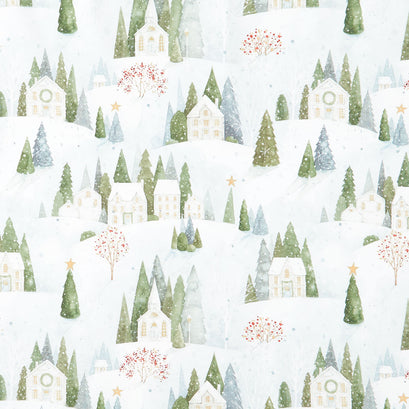 Magical Winterland - Home Sweet Home Snow Yardage