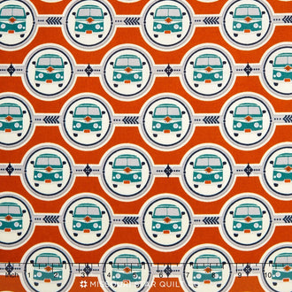 Keep on Groovin' - Groovin Bus Orange Yardage