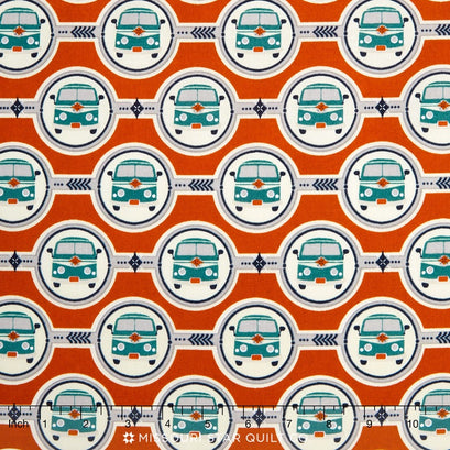 Keep on Groovin' - Groovin Bus Orange Yardage