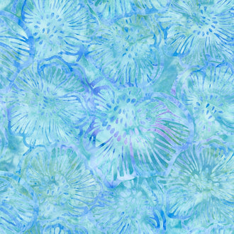 Artisan Batiks - Greenhouse 3 Anemone Floral Cornflower Yardage