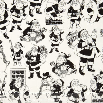Lost & Found Christmas - Santa Black Yardage