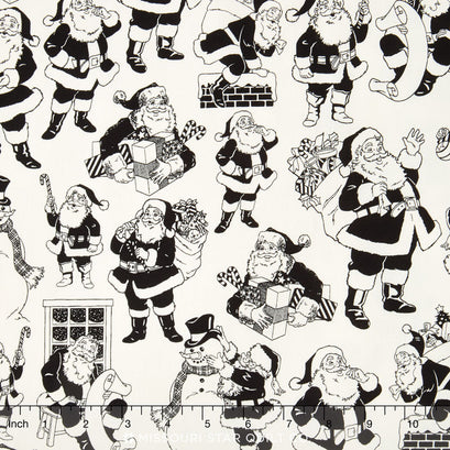 Lost & Found Christmas - Santa Black Yardage