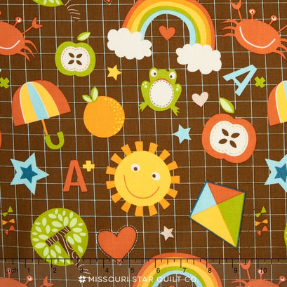 School Days - Main Brown Yardage