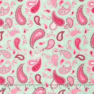 Rodeo Rider - Paisley Mint Yardage