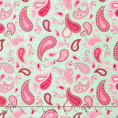 Rodeo Rider - Paisley Mint Yardage