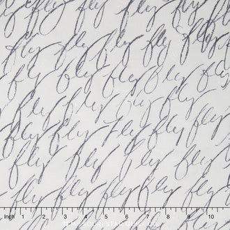 Black and White Collection 2 - Script Snow Yardage
