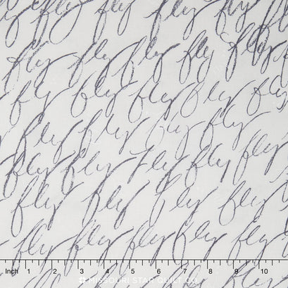Black and White Collection 2 - Script Snow Yardage