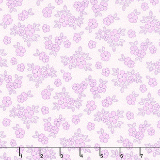 At the Cottage Favorites - Tonal Flowers Purple Yardage
