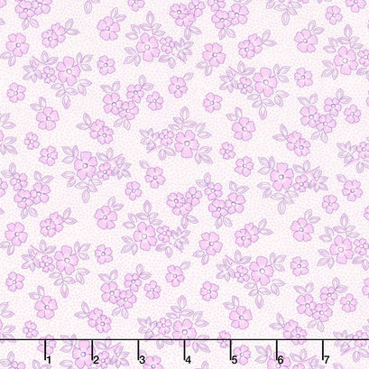 At the Cottage Favorites - Tonal Flowers Purple Yardage