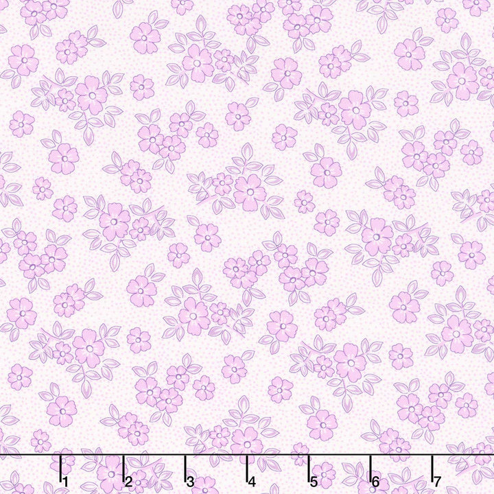 At the Cottage Favorites - Tonal Flowers Purple Yardage Primary Image