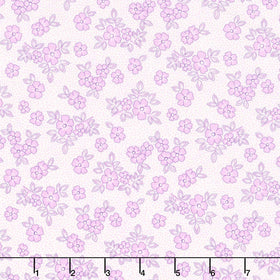 At the Cottage Favorites - Tonal Flowers Purple Yardage Primary Image