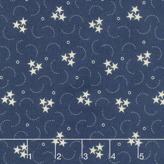 Star & Stripe Gatherings - Triple Star Blue Yardage