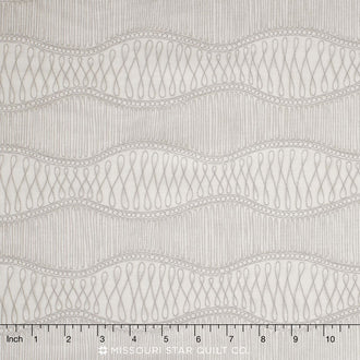 Drawn - Wavy Ribbon Stripe Pewter Yardage