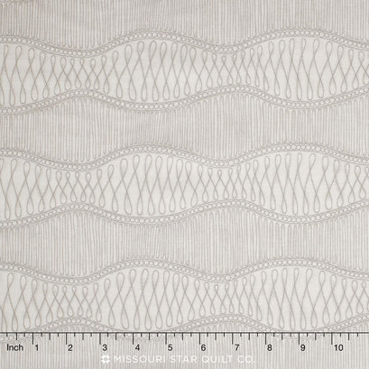 Drawn - Wavy Ribbon Stripe Pewter Yardage