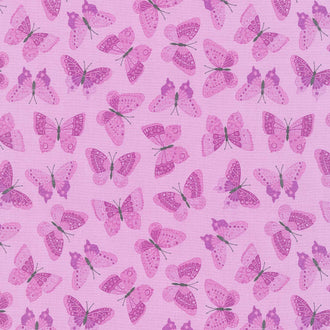 Strength In Lavender - Butterflies Violet Yardage