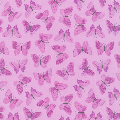Strength In Lavender - Butterflies Violet Yardage