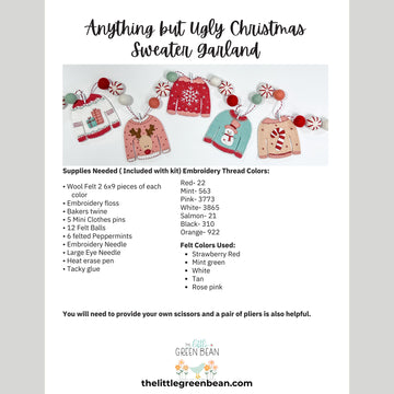 Digital Download - Anything But Ugly Christmas Sweater Garland Pattern Alternative View #1