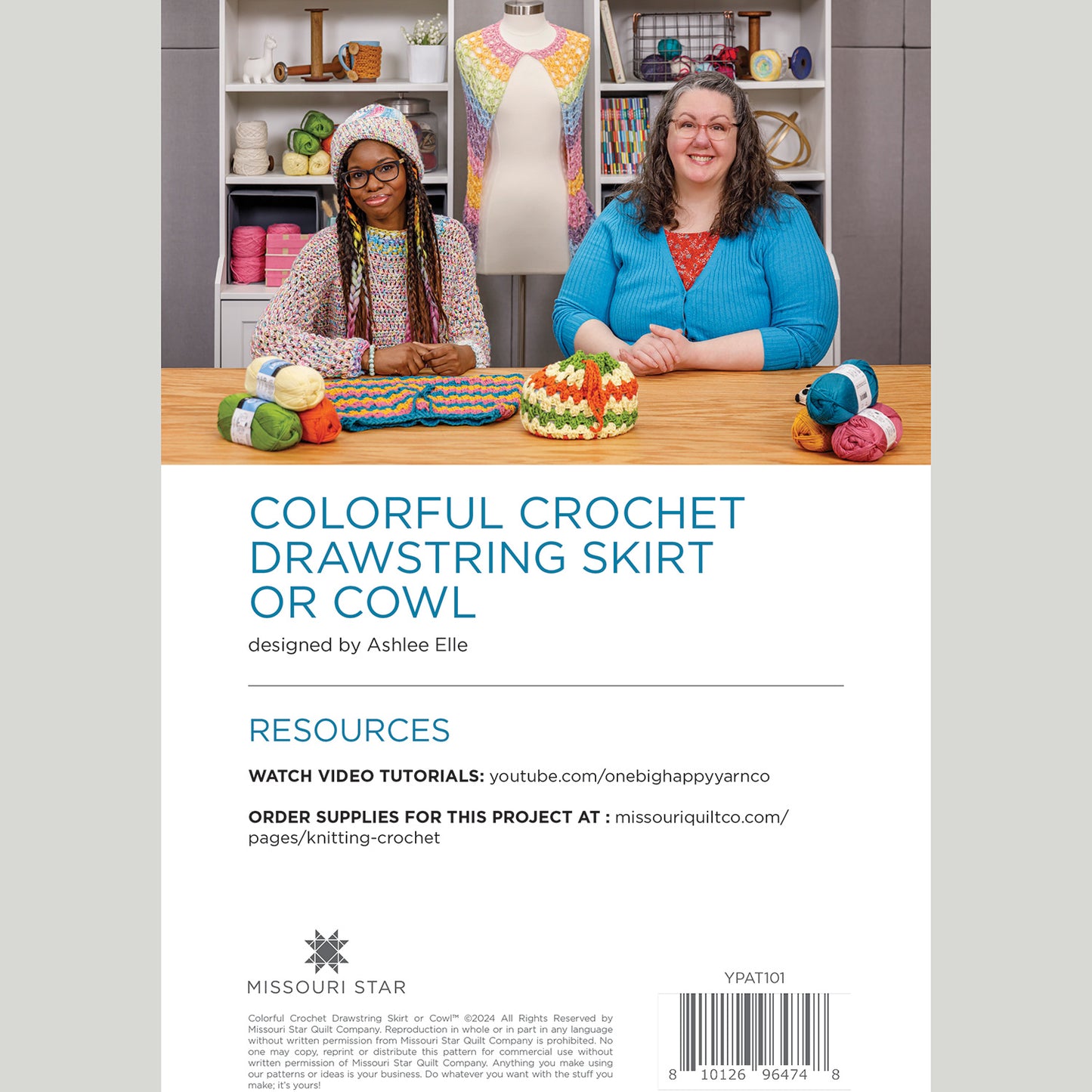 Colorful Crochet Skirt or Cowl Crochet Pattern Print Alternative View #1