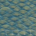 Imperial Collection 14 - Garden Colorstory Waves Teal Metallic Yardage