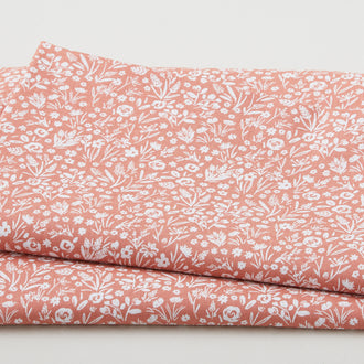 Cottage Farmhouse Fusion - Small Monotone Floral Terra Cotta 2 Yard Cut