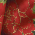 Imperial Collection 14 - Flowers Crimson Metallic Yardage