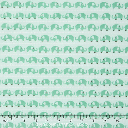 Oh Boy! - Elephants Aqua Yardage