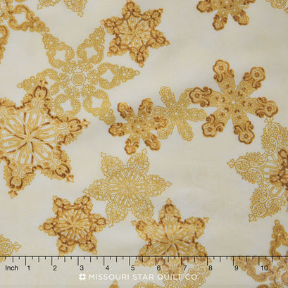 Holiday Flourish - Snow Metallic Yardage