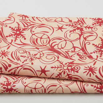 Winter Wonders Batiks - Snowflake Swirls Light Smore 2 Yard Cut