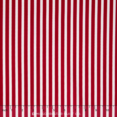 Lost and Found Love - Valentines Stripes Red Yardage