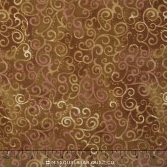 Ombre Scroll Wide - Sable 108" Backing