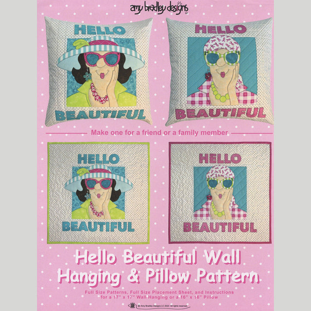 Hello Beautiful Wallhanging & Pillow Pattern Primary Image