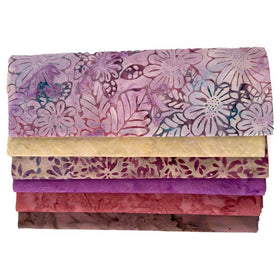 Playful Purple - 6 Piece Batik Fat Quarter Medley