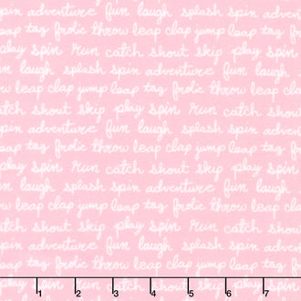Cozy Cotton Flannels - Sweet Script Pink Yardage