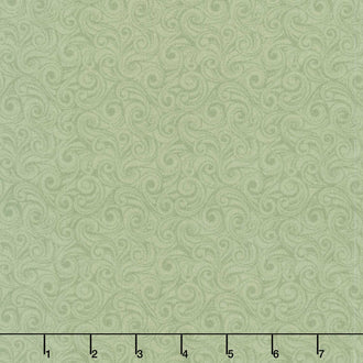 Songbird Holiday - Mini Swirl Green Yardage