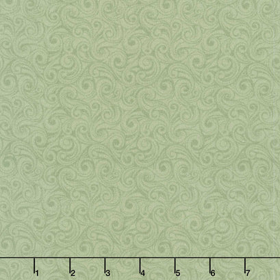 Songbird Holiday - Mini Swirl Green Yardage