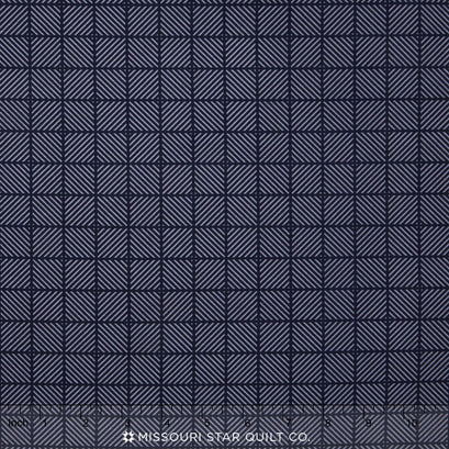 Posy Garden - Posy Geometric Navy Yardage