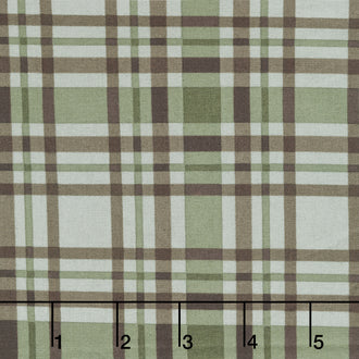 Let's Get Lost in the Woods - Plaid Green Yardage