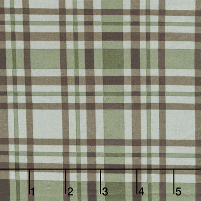 Let's Get Lost in the Woods - Plaid Green Yardage